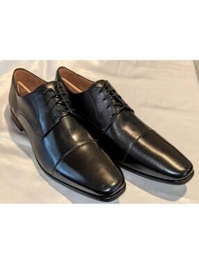 FLORSHEIM Men's Postino Cap Toe Leather Oxfords Dress Shoes BLACK Size 16D NEW 1